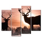 Модульная картина Олени на закате